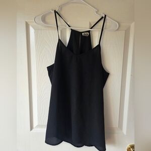 Paper Crane Black Sleeveless Top M Racerback Spaghetti Strap